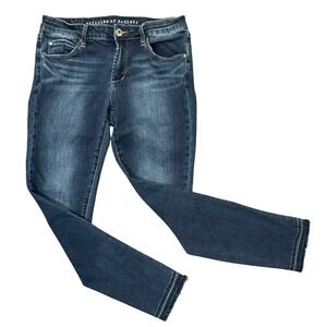 Articles of Society Mid Rise Release Hem Blue Denim Skinny Jeans Women's Size 28